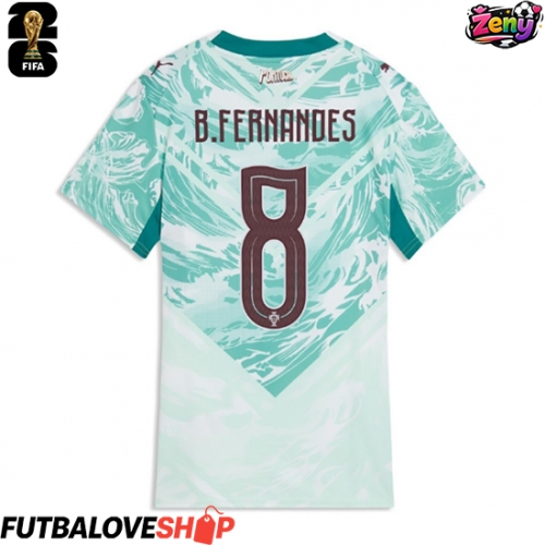 Dres Portugalsko Bruno Fernandes #8 Preč pre Ženy MS 2026 Krátky Rukáv